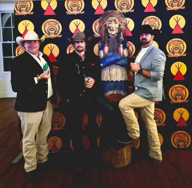 The Epic Custom Pools team — Dana, Jeff, and Billy — at a Fort Worth, TX event